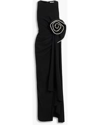 Rachel Gilbert - Santiago verzierte robe aus crêpe mit raffungen - Lyst