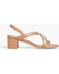 Stuart Weitzman - Oasis 50 slingback-sandalen aus leder - Lyst