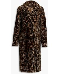 Yves Salomon - Lacon Double-breasted Leopard-print Shearling Coat - Lyst