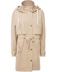 Sandro Orlane Cotton Hooded Parka Sand - Natural