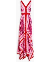 Altuzarra - Valentine Tie-dyed Silk-crepe De Chine Midi Dress - Lyst
