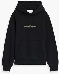FRAME - Printed French Cotton-terry Hoodie - Lyst