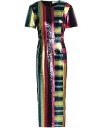 Diane von Furstenberg Saxon Stripe Sequin Dress - Multicolour