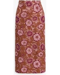 FARM Rio - Guipure Lace Midi Skirt - Lyst