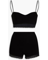 RED Valentino - Embroidered Ponte Bra Top And Shorts Set - Lyst