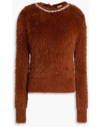 Zimmermann - Crystal-Embellished Brushed Knitted Sweater - Lyst