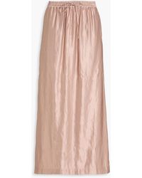 Loulou de Saison - Liam Linen And Silk-Blend Maxi Skirt - Lyst