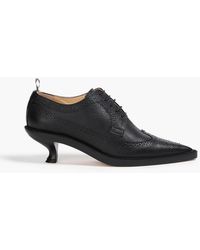 Thom Browne - Longwing 50Mm Perforated Pebbled-Leather Brogues - Lyst