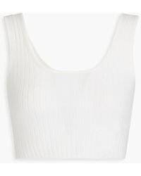 Loulou Studio - Cropped Ribbed Wool And Cashmere-blend Top - Lyst