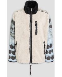 adidas - Jacke aus fleece mit shelleinsatz und print - Lyst