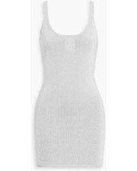 T By Alexander Wang - Embossed Stretch-knit Mini Dress - Lyst