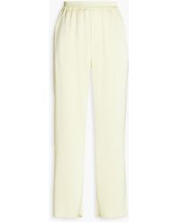 Nanushka - Cropped Satin-crepe Straight-leg Pants - Lyst