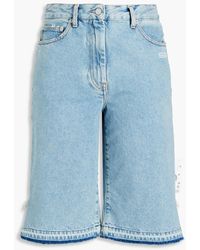 Damen Bekleidung Kurze Hosen Jeans-Shorts und Denim-Shorts Off-White c/o Virgil Abloh Baumwolle Shorts Aus Baumwolldenim corporate in Blau 