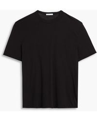 James Perse - T-shirt aus baumwoll-jersey mit flammgarneffekt - Lyst