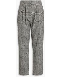 TOVE - Prince Of Wales Checked Wool-blend Tapered Pants - Lyst