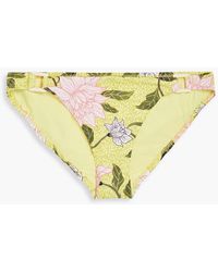 Seafolly - Boheme Embellished Floral-print Mid-rise Bikini Briefs - Lyst