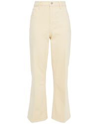 J Brand High-rise Flared Jeans Cream - Natural