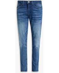 FRAME - L'homme Skinny-fit Distressed Faded Denim Jeans - Lyst