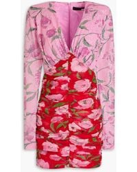 ROTATE BIRGER CHRISTENSEN - Sequin-embellished Floral-print Tulle And Chiffon Mini Dress - Lyst