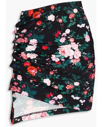 Rabanne - Asymmetric Floral-print Jersey Mini Skirt - Lyst