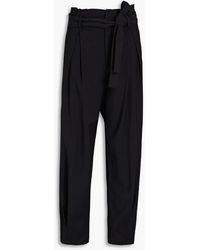 RED Valentino - Belted Twill Tapered Pants - Lyst