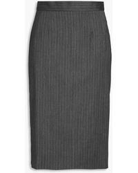 Dolce & Gabbana - Pinstriped Wool-blend Flannel Pencil Skirt - Lyst