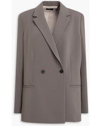 Theory - Double-Breasted Crepe Blazer - Lyst
