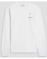 FRAME - Printed Cotton-jersey Sweatshirt - Lyst