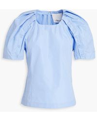 3.1 Phillip Lim - Bloom Cotton-blend Poplin Top - Lyst