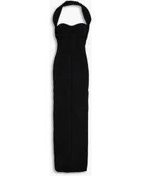 Versace - Silk Crepe De Chine Halterneck Gown - Lyst