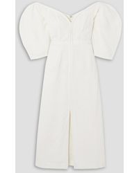 Mara Hoffman - Leonara schulterfreies midikleid aus einer TM-, lyocell-leinenmischung - Lyst