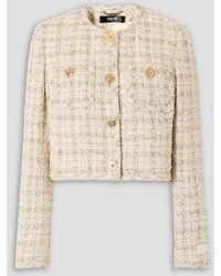 Versace - Cropped Cotton-Blend Tweed Jacket - Lyst