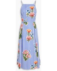 Borgo De Nor - Midikleid aus baumwollpopeline mit print - Lyst