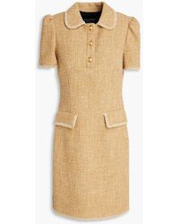 Boutique Moschino Cotton-blend Tweed Mini Dress - Natural