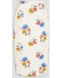 Emilia Wickstead - Lorelei Floral-Print Crepe Midi Skirt - Lyst