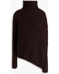 Petar Petrov - Oversized Bouclé-knit Cashmere And Silk-blend Turtleneck Sweater - Lyst