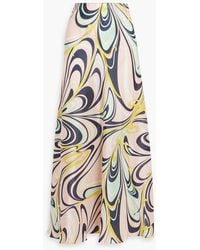 Emilio Pucci - Printed Silk Crepe De Chine Maxi Skirt - Lyst