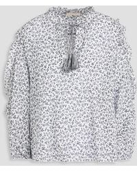 Ulla Johnson - Lillian Floral-print Cotton-crepon Blouse - Lyst