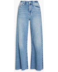 FRAME - Le Palazzo Crop High-rise Wide-leg Jeans - Lyst