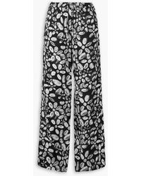 Marni - Printed Crepe Straight-Leg Pants - Lyst