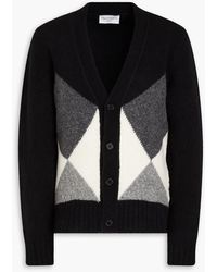 Officine Generale - Argyle Wool-blend Cardigan - Lyst