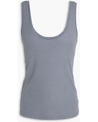 James Perse - -blend Ribbed Jersey Tank - Lyst