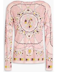 Emilio Pucci - Printed Jersey Top - Lyst