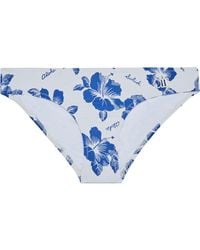 Solid & Striped The Elle Floral-print Low-rise Bikini Briefs - Blue