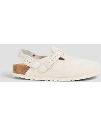 Birkenstock - Tokio Suede Slingback Clogs - Lyst