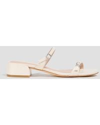 Stuart Weitzman - Ginger Leather Mules - Lyst