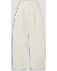 Apiece Apart - Bari Linen And Cotton-blend Tapered Pants - Lyst