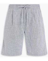 Frescobol Carioca - Rui Herringbone Cotton And Linen-Blend Drawstring Shorts - Lyst