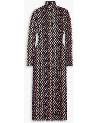 Missoni - Jacquard-knit Wool-blend Turtleneck Maxi Dress - Lyst