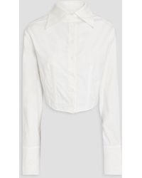 Anna Quan - Cropped Stretch-cotton Poplin Shirt - Lyst